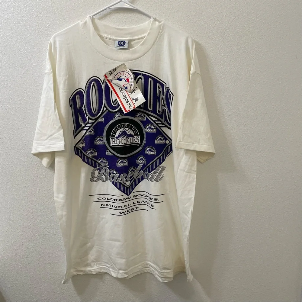 MLB Colorado Rockies basbealll Diamond shirt 92 vintage xl NWT